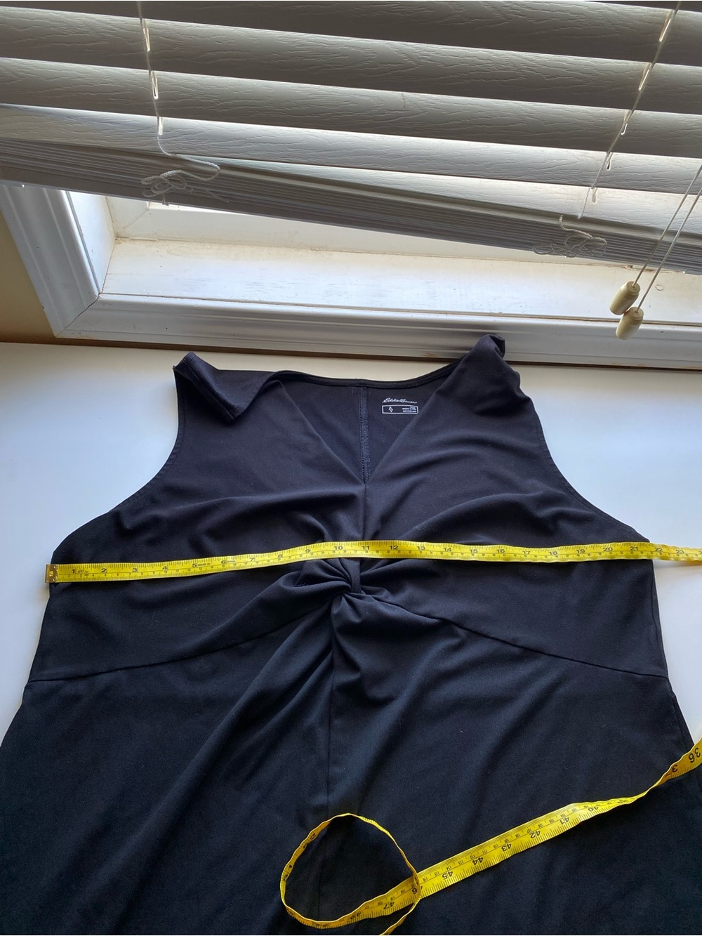 Eddie Bauer Travex Aster Tie the Knot Dress Woman 2XL Black Sleeveless Office - Picture 9 of 11